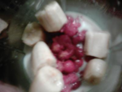 fruit with curry, sorry it's blurry