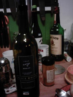 wine and curry