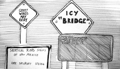 New Mexico had some funny signs.  AZ might have, too; hard to tell under all that snow.