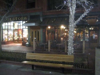 Right next to Boulder Bookstore!  That is why it is called Bookends.