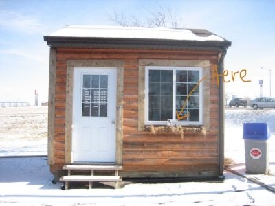 I wedged MO into a window box.