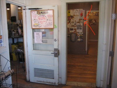 Posted on the bulletin board at the cafe closest my house.  also a main cafe for Minneapolis art.