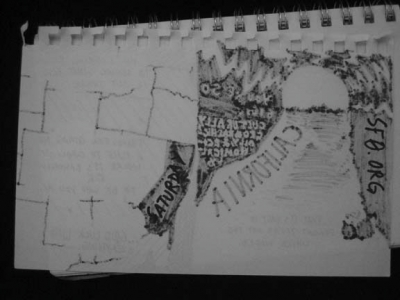 I wrote my name and the website on the back for passers-by.