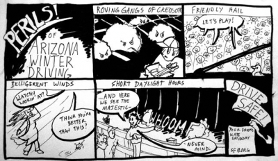 Driving into Flagstaff was the scariest driving.  I didn't die, though.