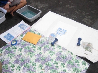 Cyanotypes in progress