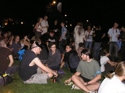 Satisfied people at the End