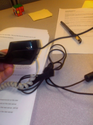 Reciever with phone cable, and audio input hardwired into it