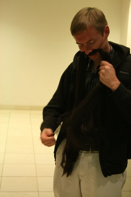 Stroking the fine, fine locks...