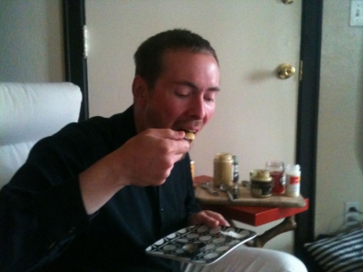 This time Loki eats all the mustard.