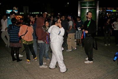 gathering up at the end point