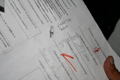 manifest signed by Boy Scout troup 320