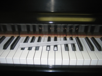 fortune on piano keys