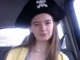 The necklace is acutely a flur headband. and there is a pirate hat