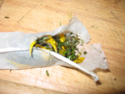 the mixture in the tea bag the mixture in the tea bag