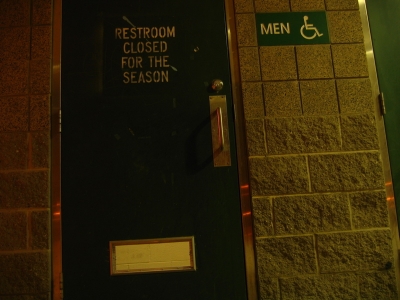 restroom: outside restroom: outside