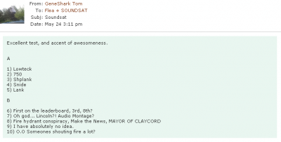 Tom's Audio Test Answers