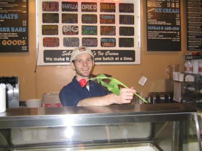 At the ice cream shop