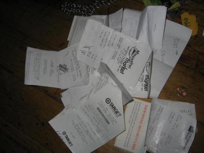 reciepts, receipts, receipts