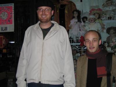 Portrait of Sam and Evan With Exaggerated Heights