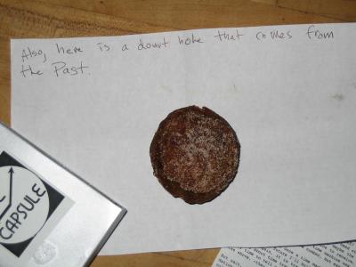 a note about pumpkin donuts