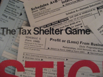the tax shelter game (I want to play!)