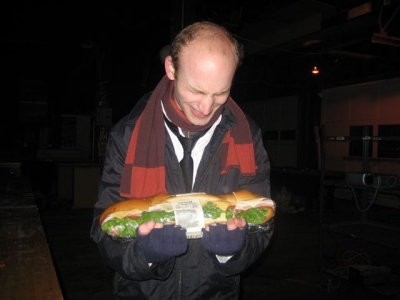 a big sandwich