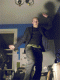 dramatization of sam dancing on stage