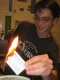 sean burns something