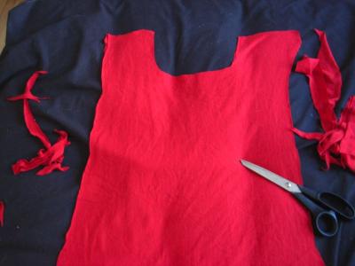 cutting t-shirt