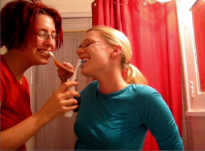 brushing at the same time