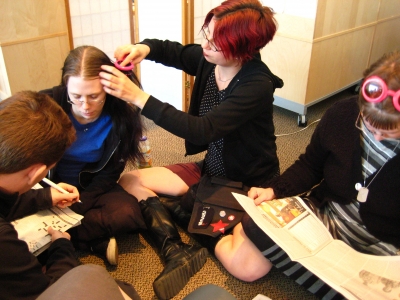 hair, crossword, reading paper hair, crossword, reading paper