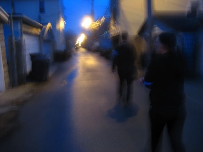 running down an alley