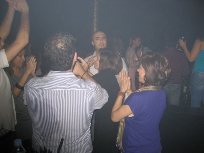 Dancing in a swanky Dubai club