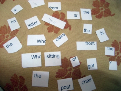 all of the words laid out