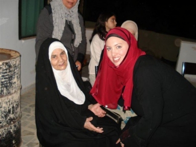 Rachel during her thesis research days in Jordan