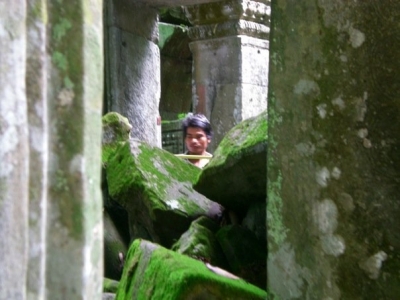 A guard at Ta Prohm A guard at Ta Prohm