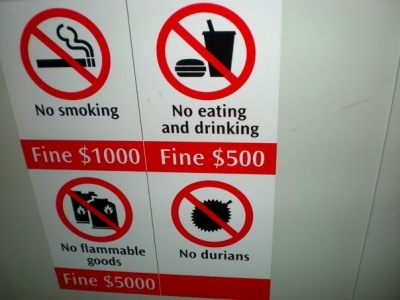From the Singapore subway. From the Singapore subway.