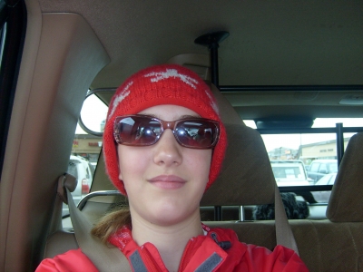 Me.  In a car.