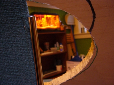 One sweet fishtank through one sweet hole
