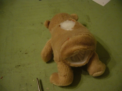 Gimmicky bear = already had a battery pouch!