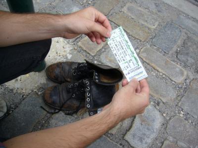 Tickets in a boot