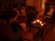 joe lit the candles.