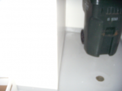 At the top of the stairs