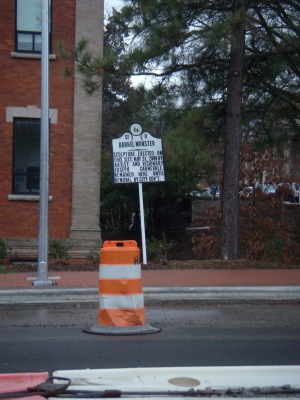 Sign and barrel - daytime
