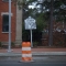 Sign and barrel - daytime