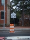 Sign and barrel - daytime