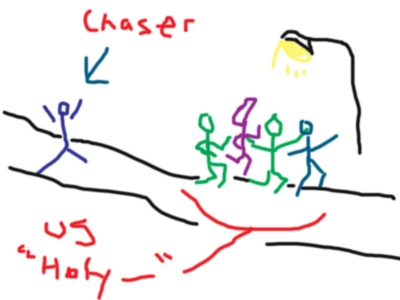 Being chased is scary!