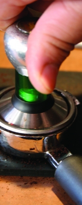 tamping the shot