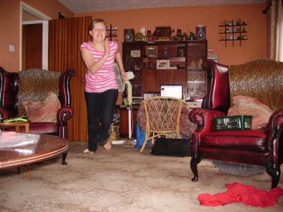 Me running in