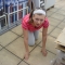 Crawling around the shop, it hurt!